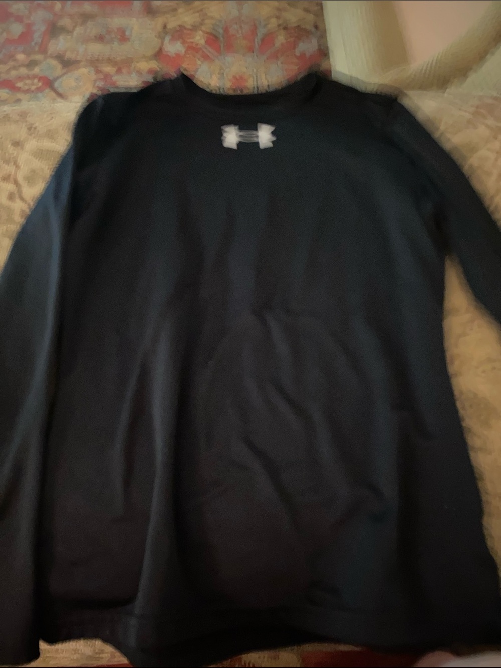 Under Armour Men’s Black Crewneck Sweater with White Logo